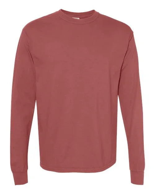 Garment-Dyed Heavyweight Long Sleeve T-Shirt - S - Transfer Kingdom