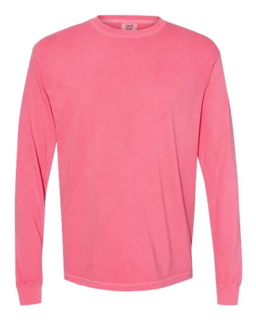 Garment-Dyed Heavyweight Long Sleeve T-Shirt - S - Transfer Kingdom