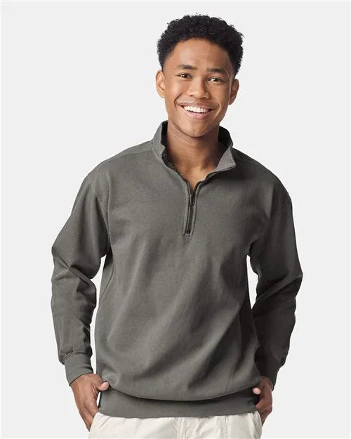 Unisex Garment-Dyed Quarter Zip Sweatshirt - Transfer Kingdom