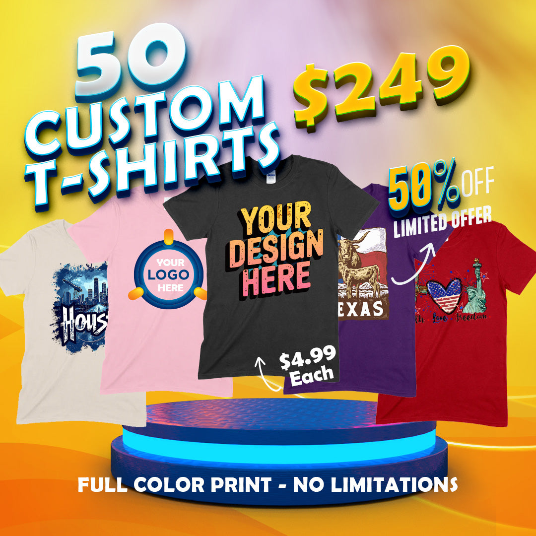 50 Custom T-shirts Bundle