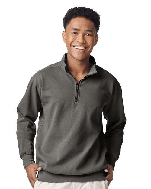 Unisex Garment-Dyed Quarter Zip Sweatshirt - Transfer Kingdom