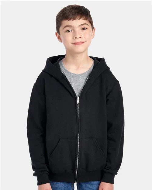 Youth NuBlend® Full-Zip Hooded Sweatshirt - 993BR