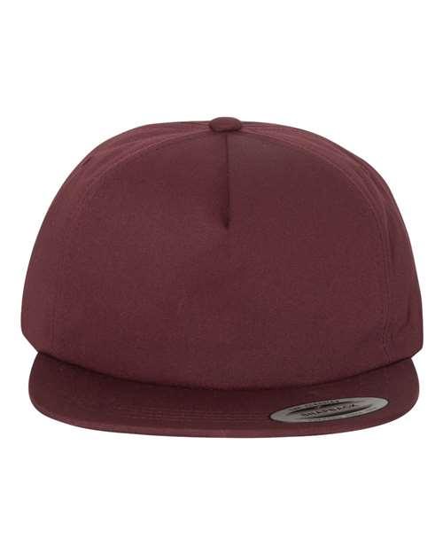 Lightly-Structured Five-Panel Snapback Cap - 6502