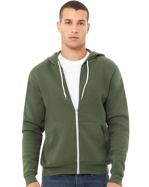 Unisex Sponge Fleece Full-Zip Hoodie Sweatshirt - 3739