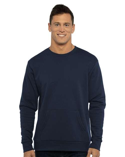 Unisex Santa Barbara Pocket Crewneck Sweatshirt - 9001
