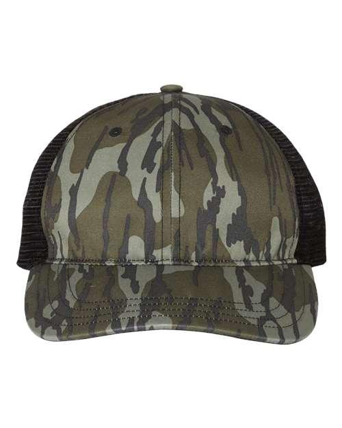 Garment Washed Printed Trucker Cap - 111P
