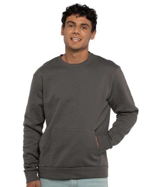 Unisex Santa Barbara Pocket Crewneck Sweatshirt - 9001