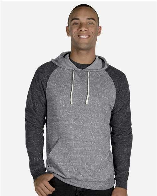 Unisex Snow Heather French Terry Raglan Hooded Sweatshirt - 90MR