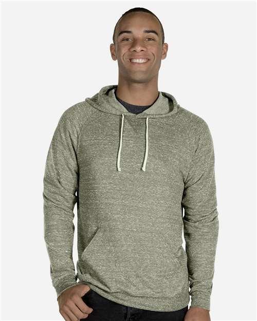 Unisex Snow Heather French Terry Raglan Hooded Sweatshirt - 90MR
