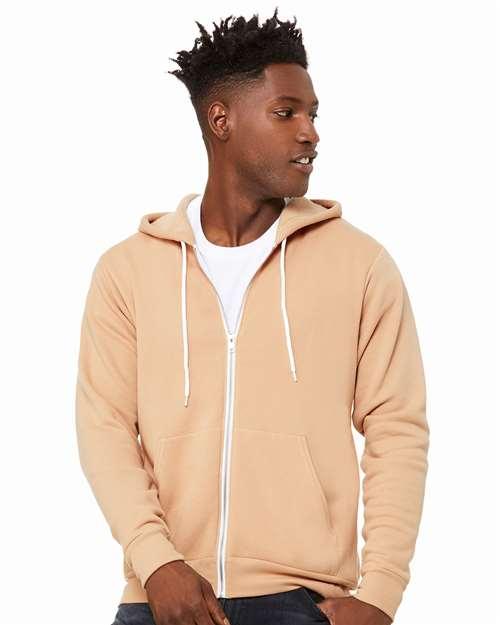 Unisex Sponge Fleece Full-Zip Hoodie Sweatshirt - 3739