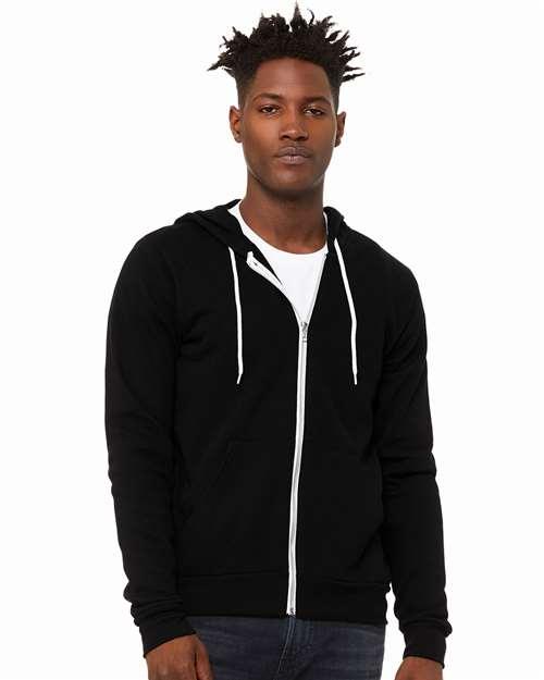 Unisex Sponge Fleece Full-Zip Hoodie Sweatshirt - 3739