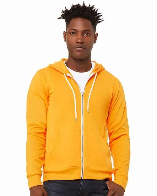 Unisex Sponge Fleece Full-Zip Hoodie Sweatshirt - 3739