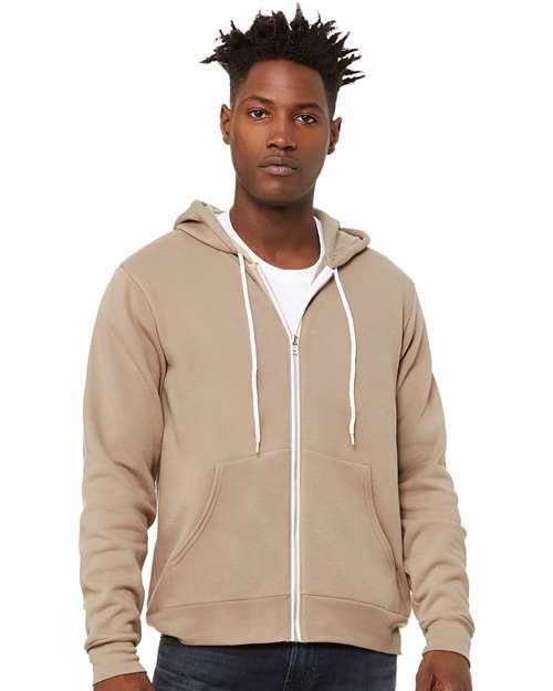 Unisex Sponge Fleece Full-Zip Hoodie Sweatshirt - 3739