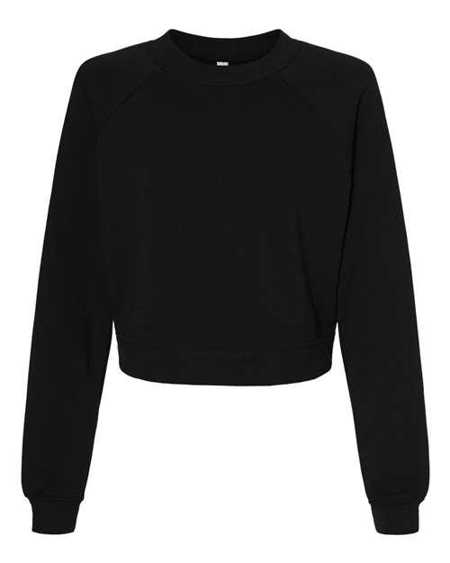 Women's Crop Raglan Crewneck Sweatshirt - 7505
