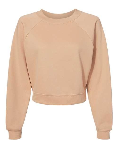 Women's Crop Raglan Crewneck Sweatshirt - 7505