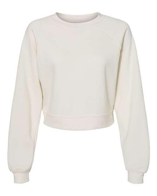 Women's Crop Raglan Crewneck Sweatshirt - 7505