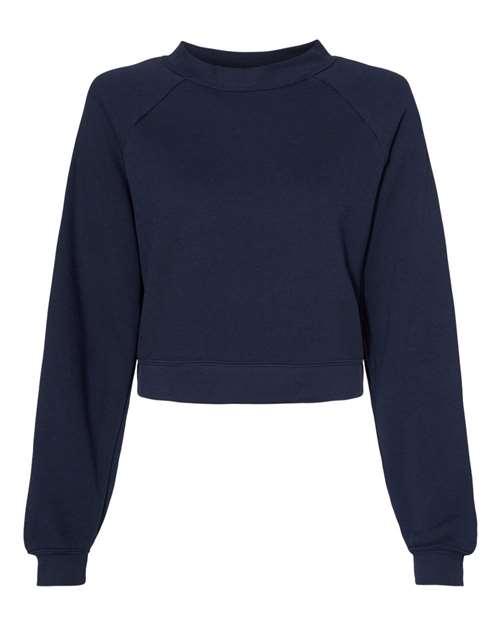Women's Crop Raglan Crewneck Sweatshirt - 7505