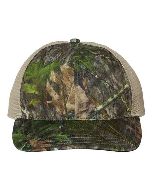Garment Washed Printed Trucker Cap - 111P
