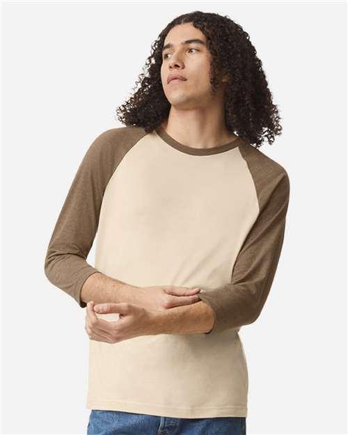 Unisex CVC Three-Quarter Sleeve Tee - 2003CVC