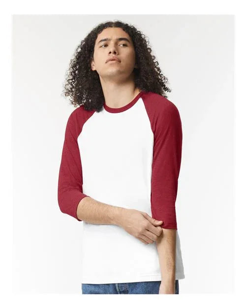 Unisex CVC Three-Quarter Sleeve Tee - 2003CVC