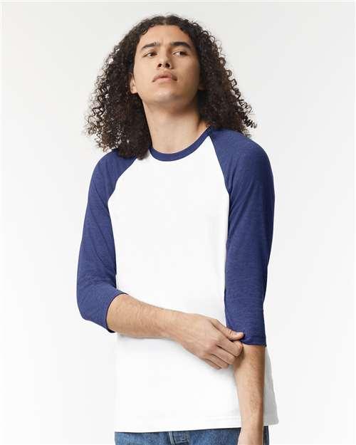 Unisex CVC Three-Quarter Sleeve Tee - 2003CVC