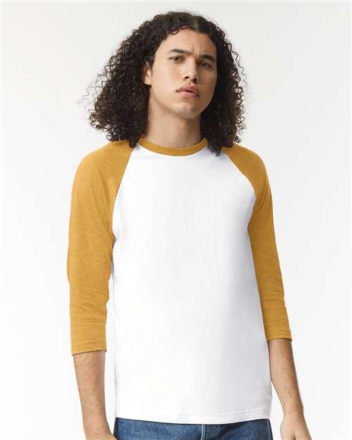 Unisex CVC Three-Quarter Sleeve Tee - 2003CVC
