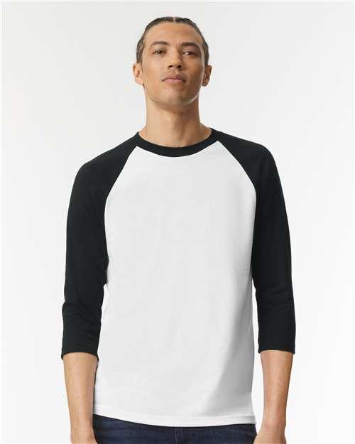 Unisex CVC Three-Quarter Sleeve Tee - 2003CVC