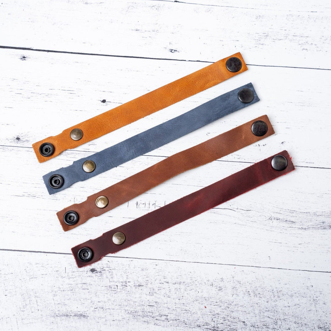 Custom Engraved Leather Bracelet