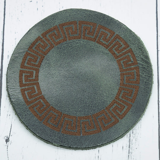 Custom Engraved Leather Coaster