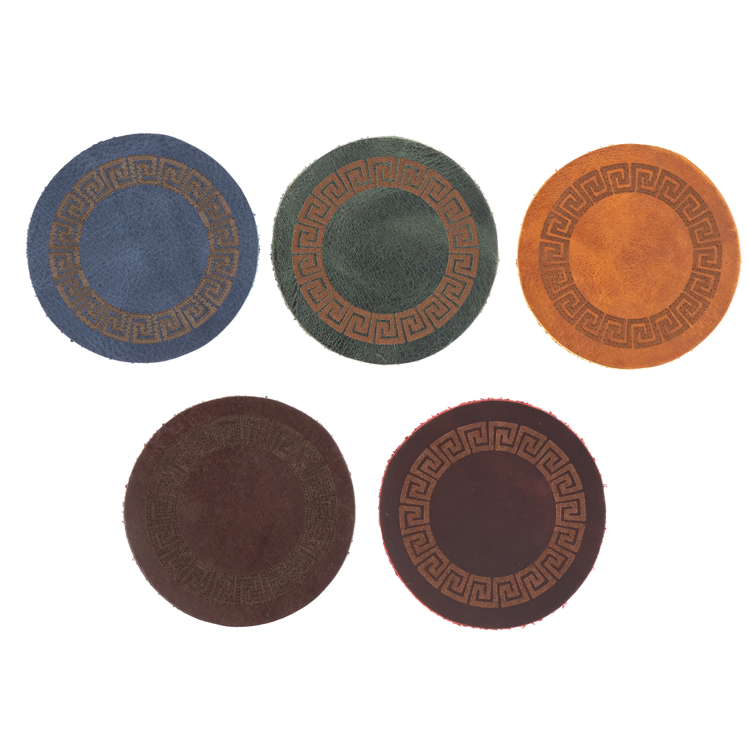 Custom Engraved Leather Coaster