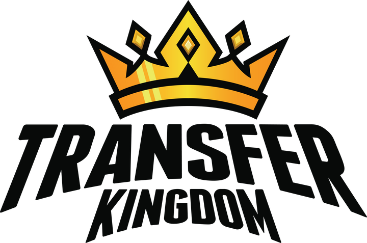 Logo of Transfer Kingdom with a gold crown on a white background