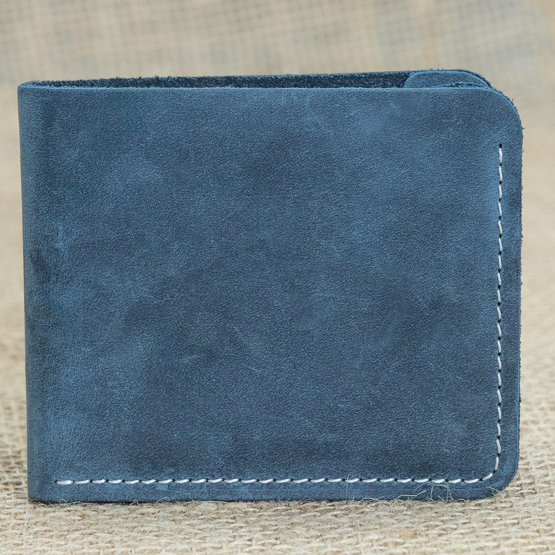 Men’s Slim Wallet – Faux Leather Bifold Wallet with Card Slots