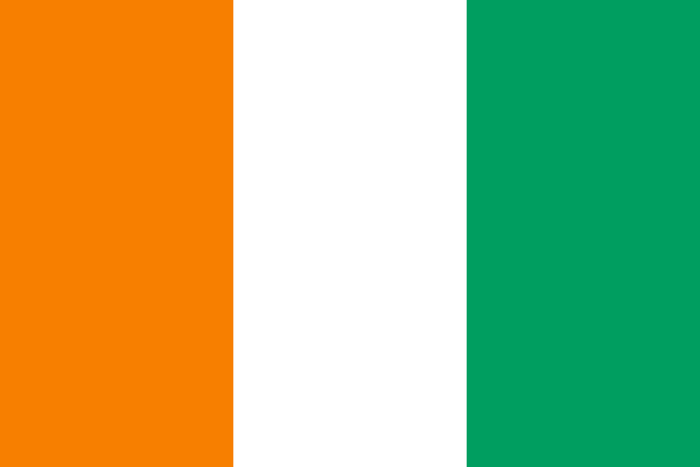 Côte d'Ivoire Flag - Country Flags DTF Transfers