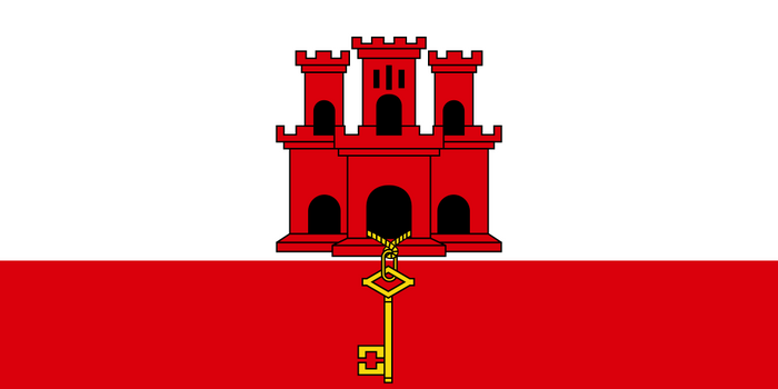 Gibraltar Flag - Country Flags DTF Transfers