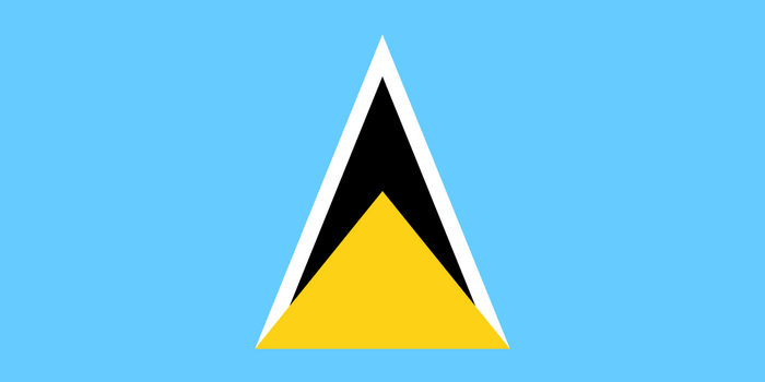 Saint Lucia Flag - Country Flags DTF Transfers
