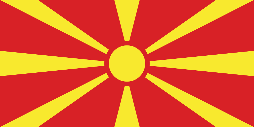 North Macedonia Flag - Country Flags DTF Transfers