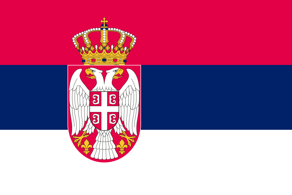 Serbia Flag - Country Flags DTF Transfers