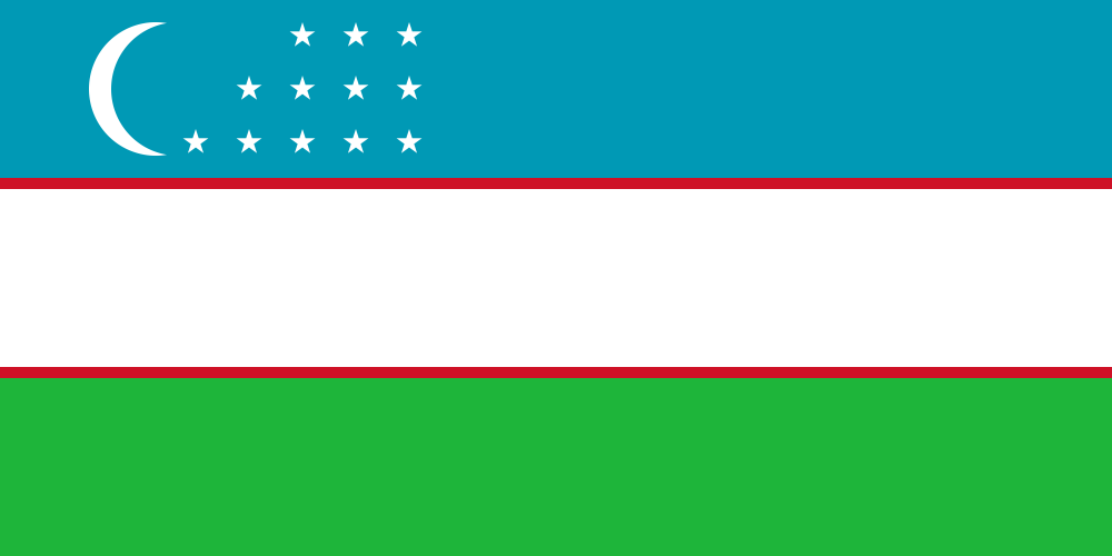 Uzbekistan Flag - Country Flags DTF Transfers