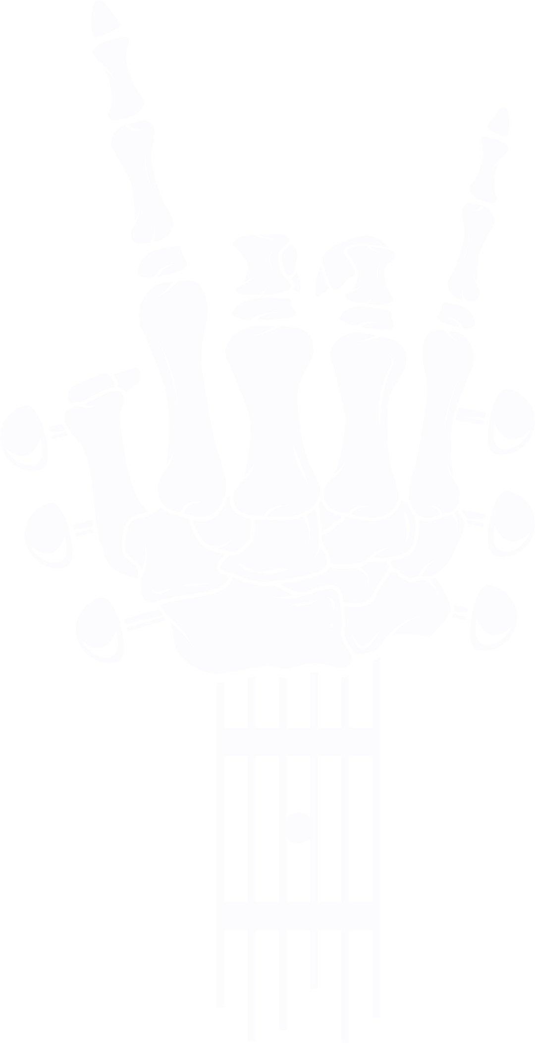 Skeleton Guitar Headstock - Music DTF Transfers transfer-kingdom Light Color Design (See Imaging)