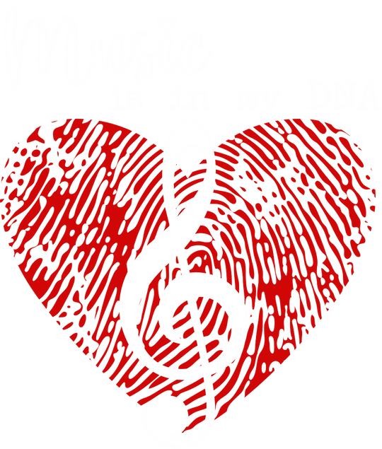 Music Is In My DNA - Music DTF Transfers transfer-kingdom Light Color Design (See Imaging)