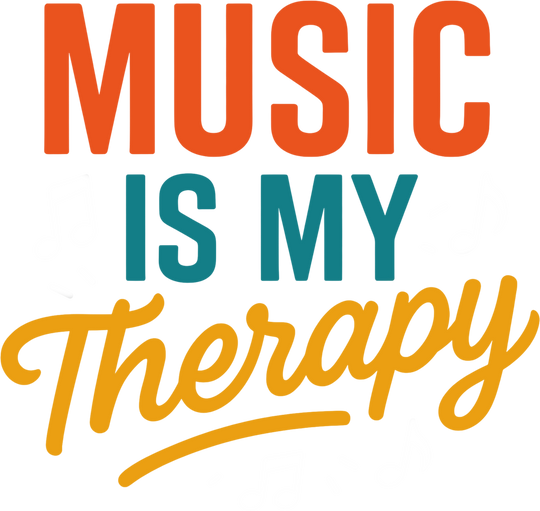 Music Is My Therapy - Music DTF Transfers transfer-kingdom Light Color Design (See Imaging)