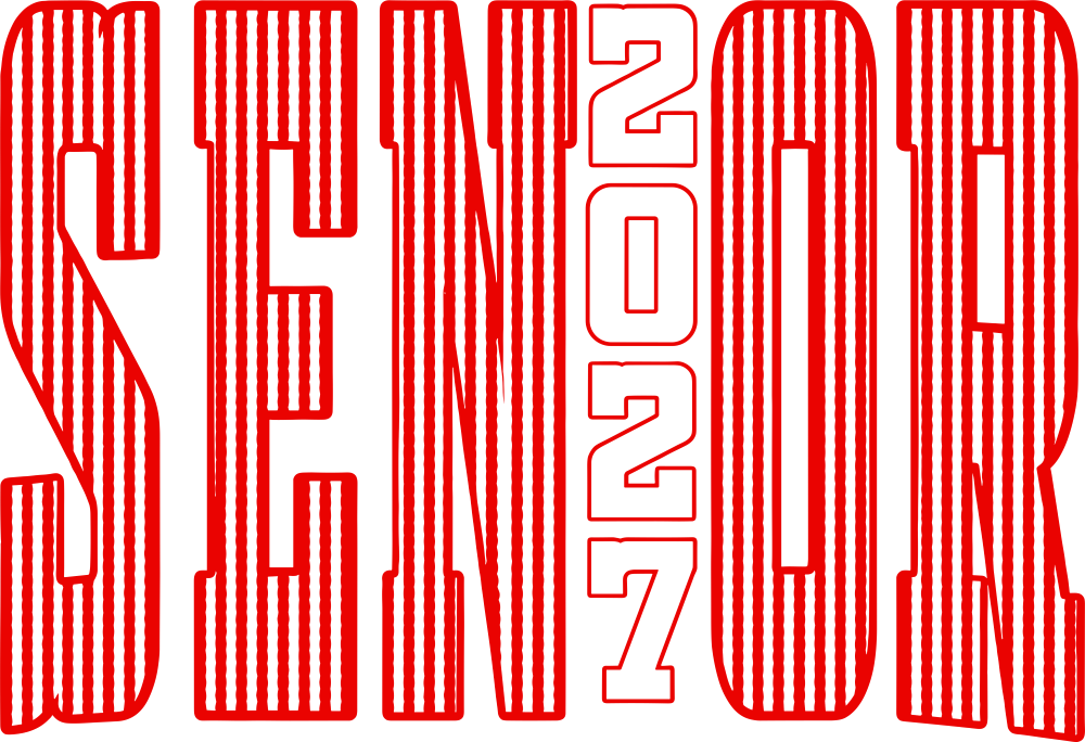 Senior 2027 Red Stripes - Senior DTF Transfers