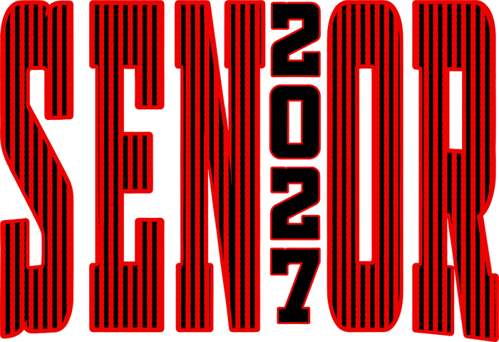 Senior 2027 Red Stripes - Senior DTF Transfers