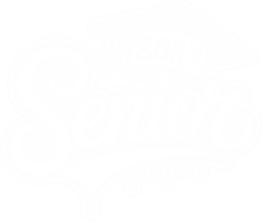 Senior 2027 Cursive B&W  - Senior DTF Transfers