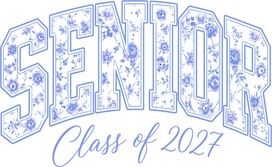 Senior Class Of 2027, Blue & Pink - Senior DTF Transfers