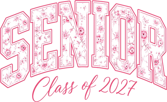 Senior Class Of 2027, Blue & Pink - Senior DTF Transfers