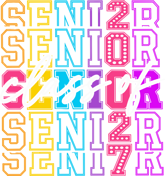 Senior Class Of 2027, Vibrant - Senior DTF Transfers