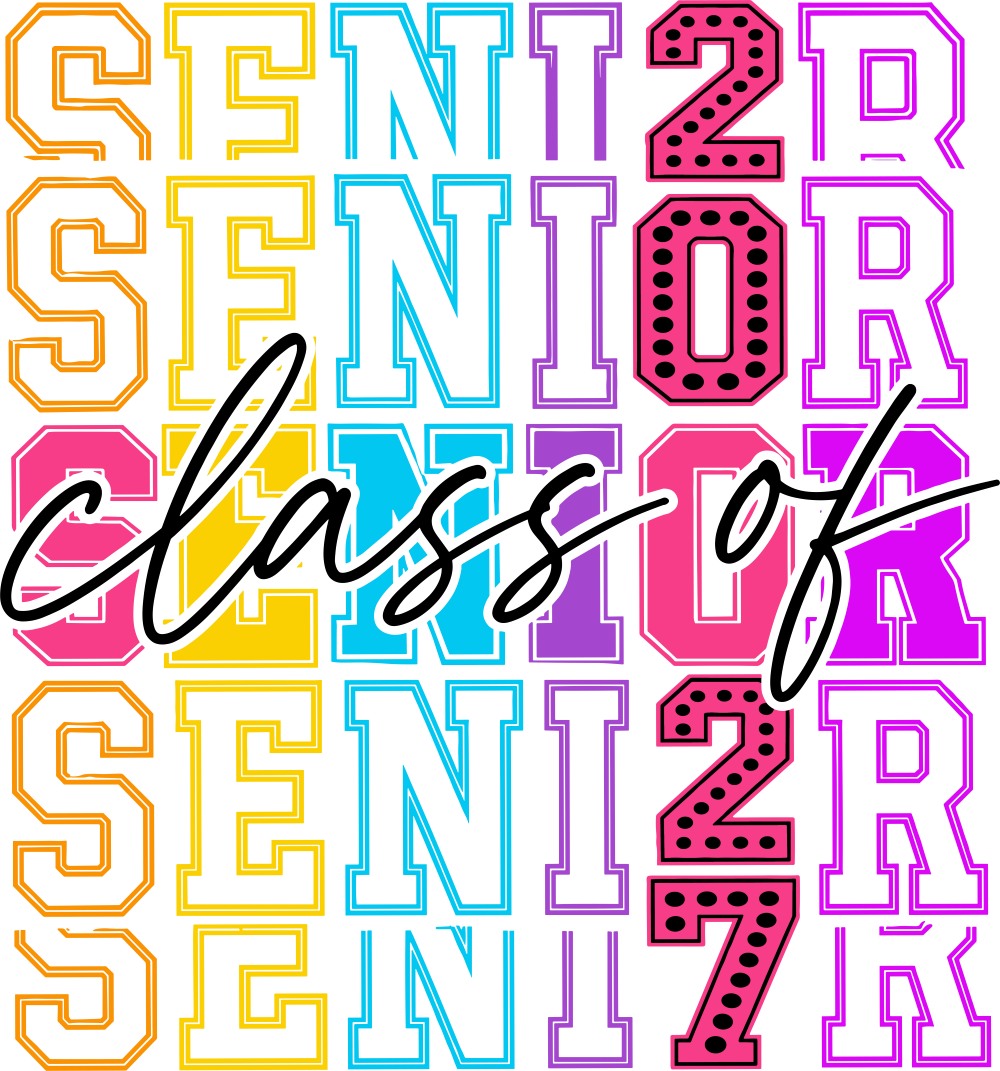 Senior Class Of 2027, Vibrant - Senior DTF Transfers
