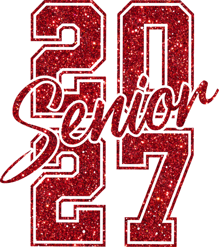 Senior 2027 Red Sequin - Senior DTF Transfers