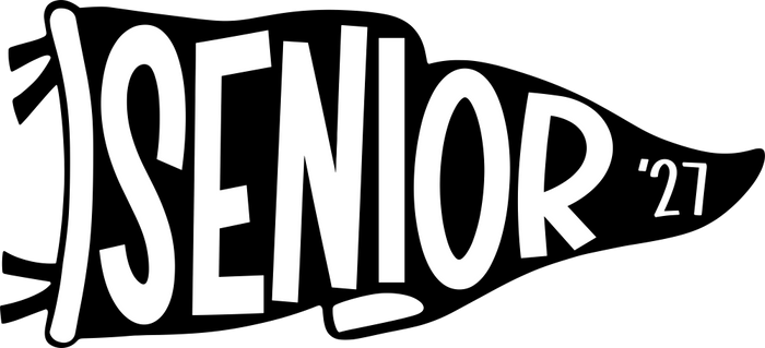 Senior 27 Flag B&W - Senior DTF Transfers